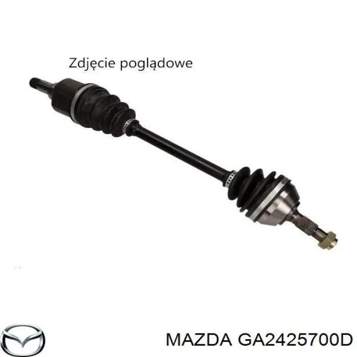 Semieje de transmisión intermedio GA2425700D Mazda