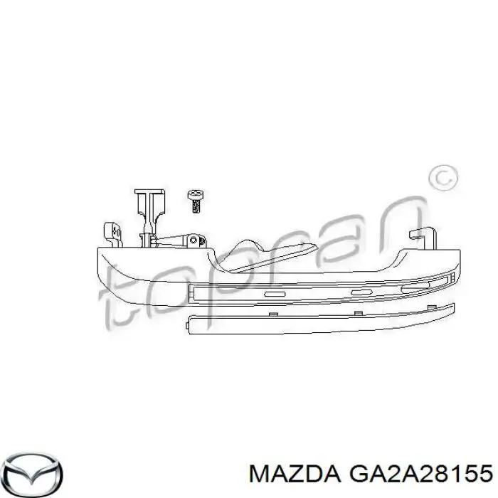 Abrazadera Para Montaje De Casquillos Estabilizadores Traseros GA2A28155 Mazda