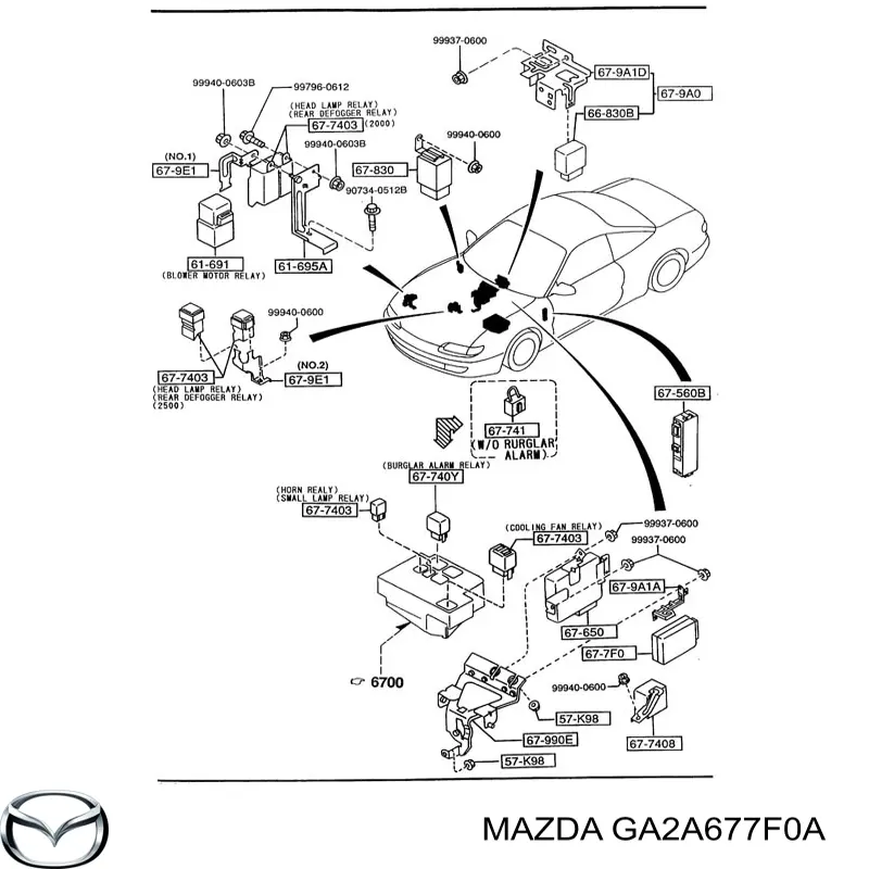 Купить GA2A677F0A Mazda 