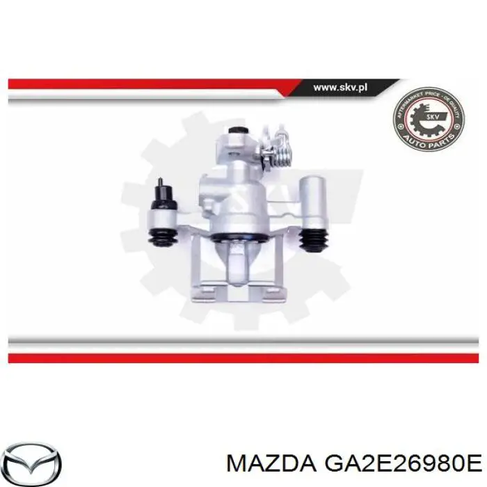 Суппорт тормозной задний правый GA2E26980E Mazda