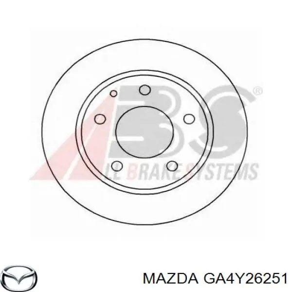 GA4Y26251 Mazda диск тормозной задний