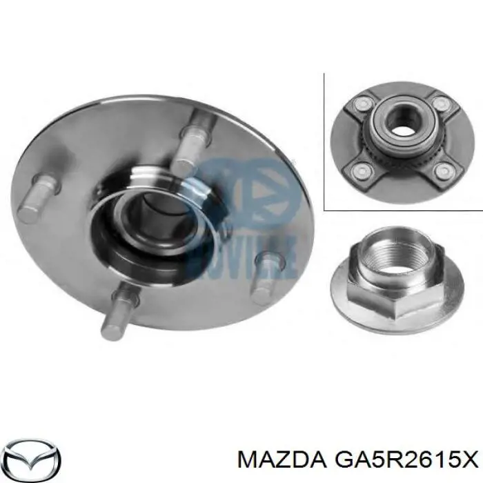 GA5R2615X Mazda cubo traseiro