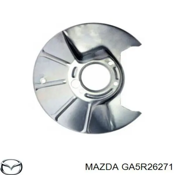 Chapa protectora contra salpicaduras, disco de freno trasero izquierdo GA5R26271 Mazda