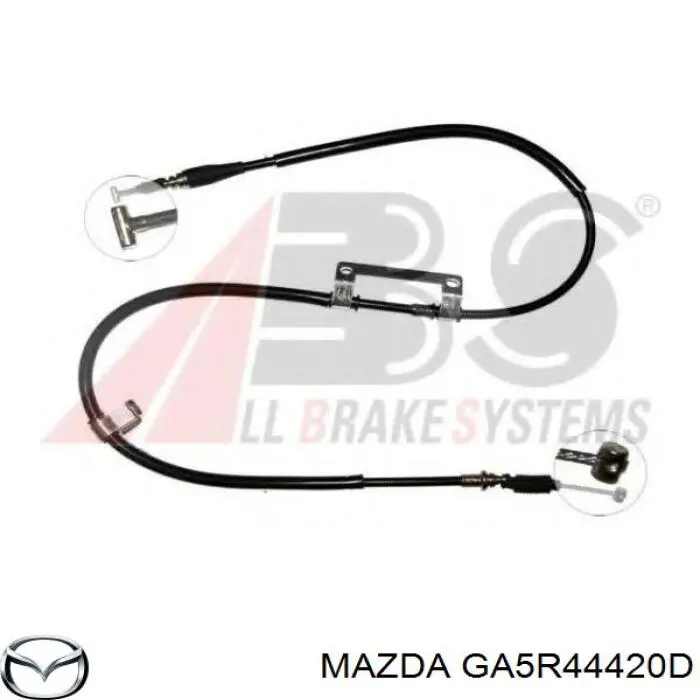 Купить GA5R44420D Mazda Трос стояночного тормоза задний левый
