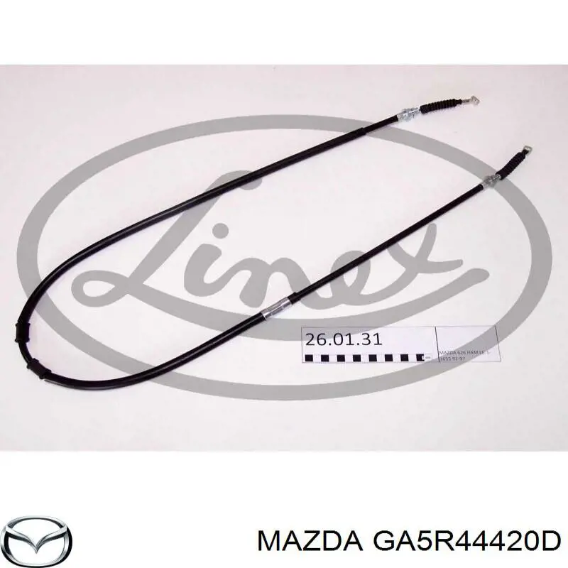Трос ручного тормоза задний Mazda GA5R44420D цена, от 20.41 USD