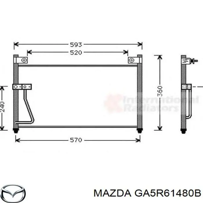  Радиатор кондиционера Mazda 626 4
