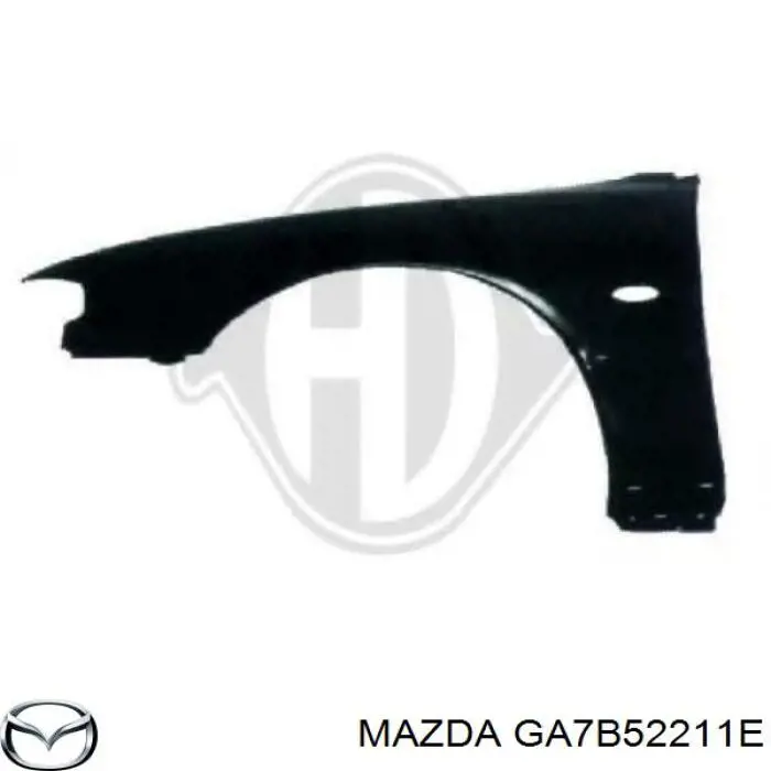 Pára-lama dianteiro esquerdo para Mazda 626 (GE)