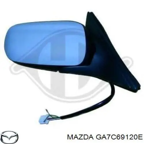 Зеркало заднего вида правое на Mazda 626 IV 