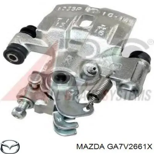 GA7V2661X Mazda суппорт тормозной задний правый