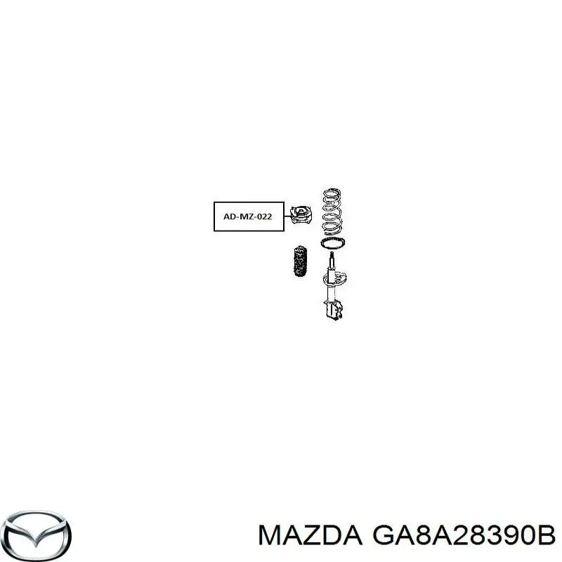 GA8A28390B Mazda опора амортизатора заднего левого