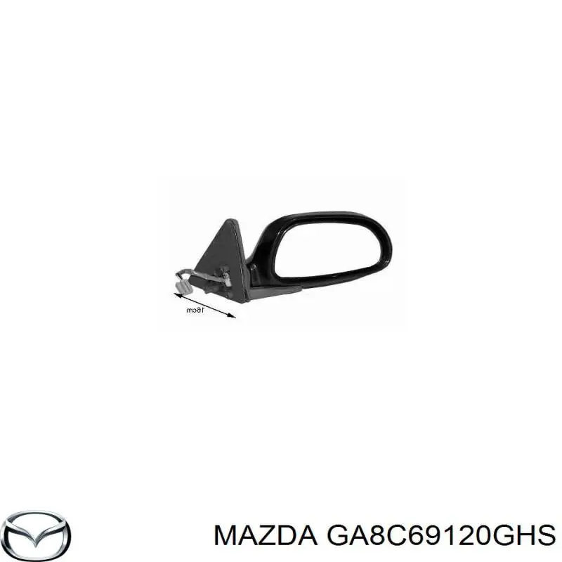 GE6T69120G92 Mazda Зеркало заднего вида правое