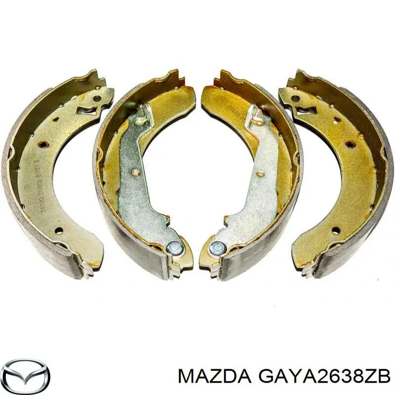 Задние барабанные колодки GAYA2638ZB Mazda