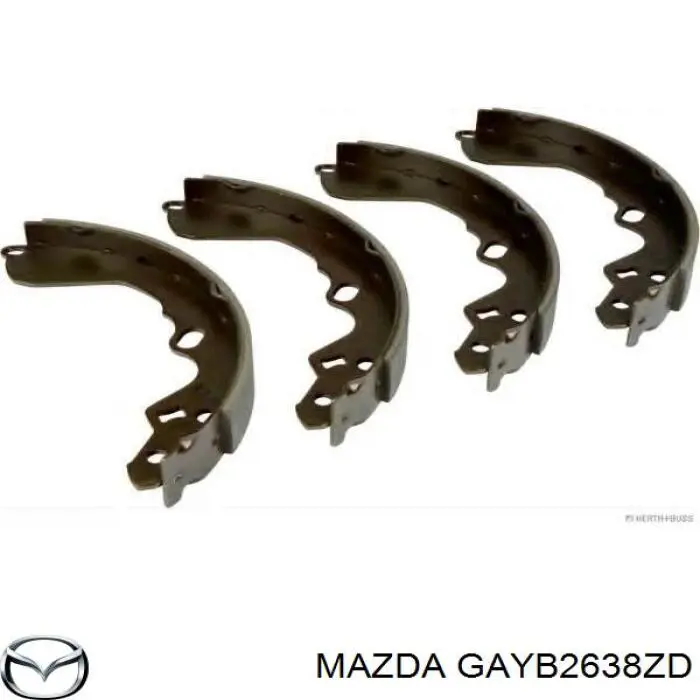 GAYB2638ZD Mazda колодки тормозные задние барабанные