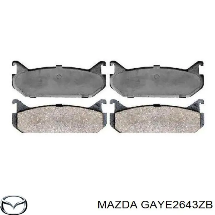 GAYE2643ZB Mazda колодки тормозные задние дисковые