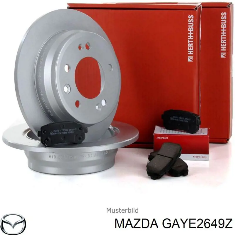 GAYE2649Z Mazda колодки тормозные задние дисковые