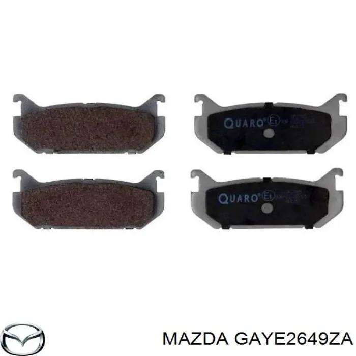 GAYE2649ZA Mazda колодки тормозные задние дисковые