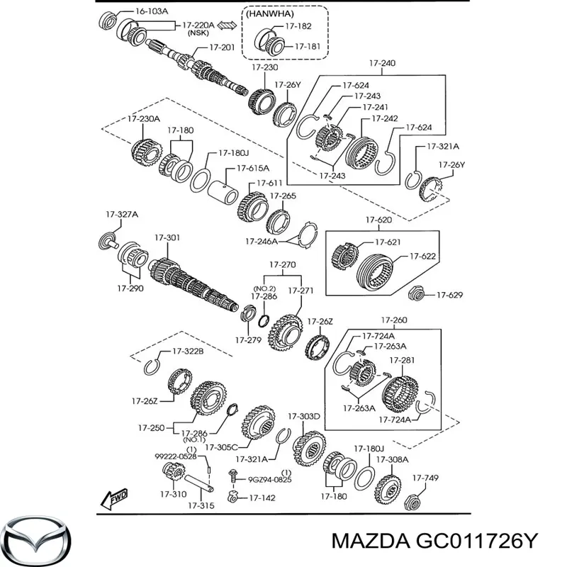 Купить GC011726Y Mazda 