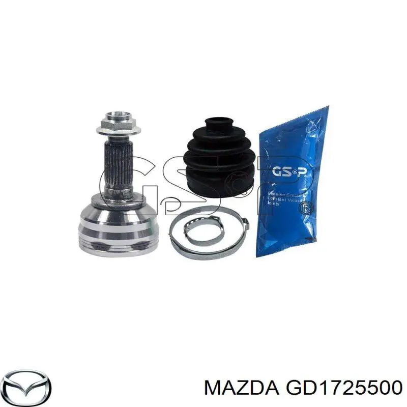 Полуось (привод) передняя правая Mazda GD1725500