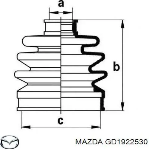 Купить GD1922530 Mazda Пыльник гранаты наружный, передний