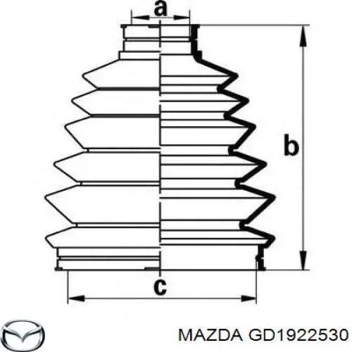 Чехол шруса Mazda GD1922530 цена, от 10.85 USD