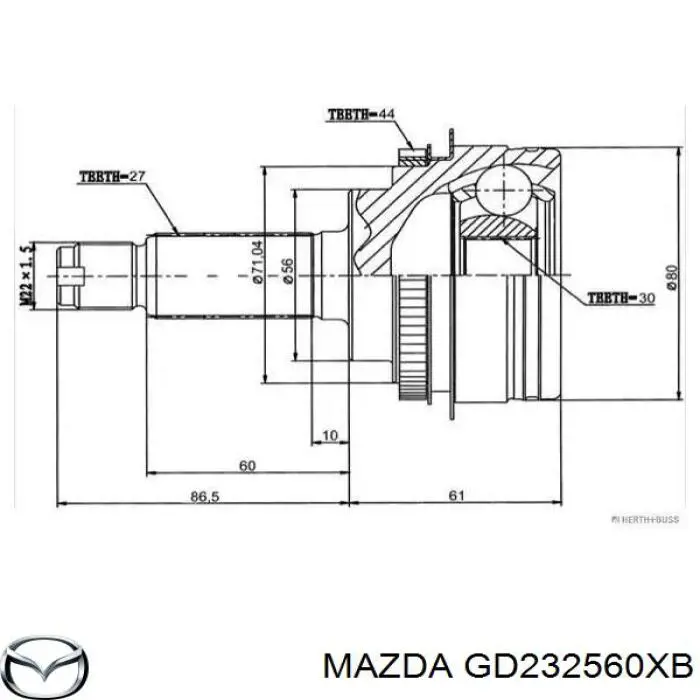 GD232560XB Mazda 