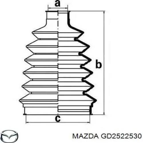 Купить GD2522530 Mazda Пыльник гранаты наружный, передний