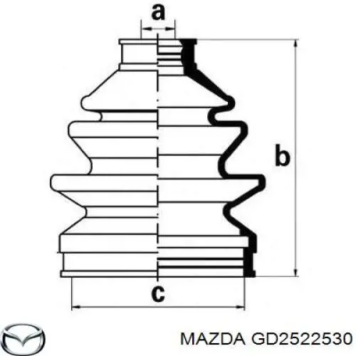 Чехол шруса Mazda GD2522530 цена, от 16.14 USD