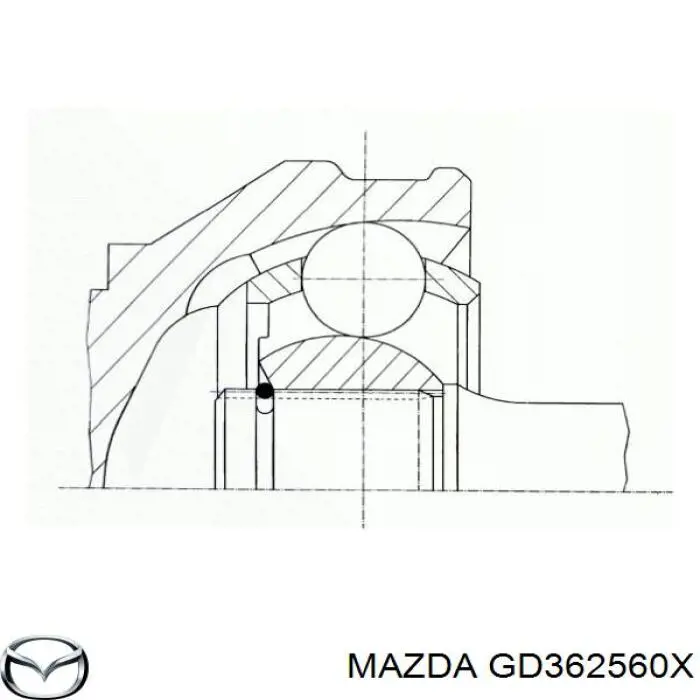 Левый привод Мазда 6 GG (Mazda 6)