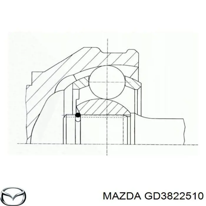 Купить GD3822510 Mazda Внешняя граната