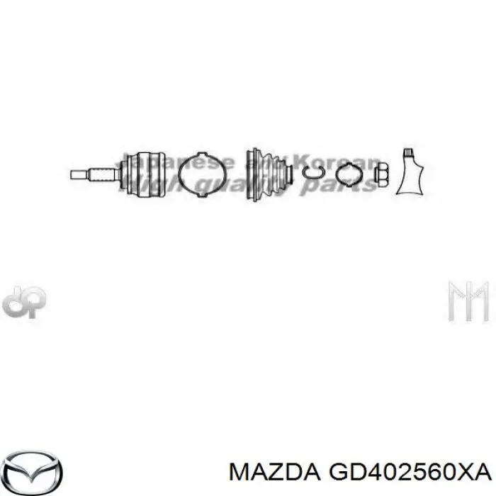 GD402560XA Mazda semieixo (acionador dianteiro esquerdo)