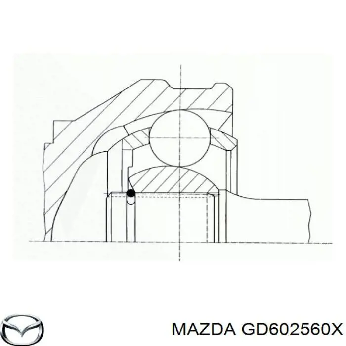 Купить GD602560X Mazda Привод в сборе левый