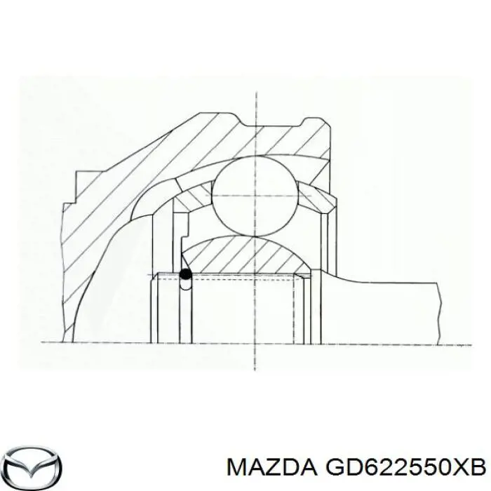 GD622550XB Mazda Пыльник шарнира привода