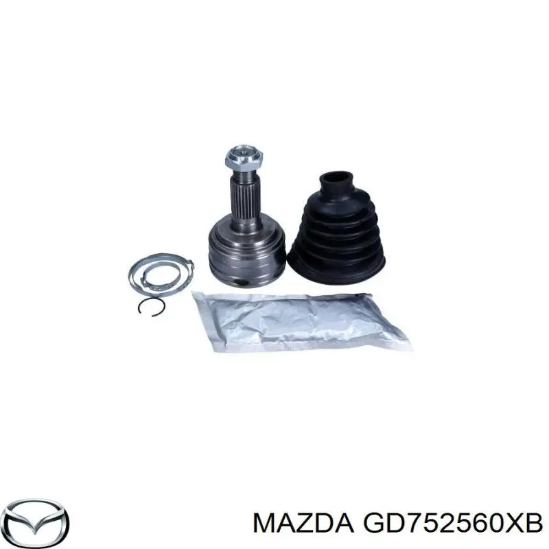 GD752560XB Mazda Полуось (привод) передняя левая