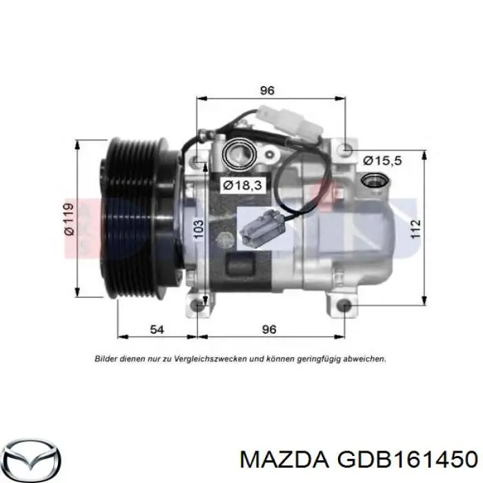 GDB161450 Mazda compressor de aparelho de ar condicionado