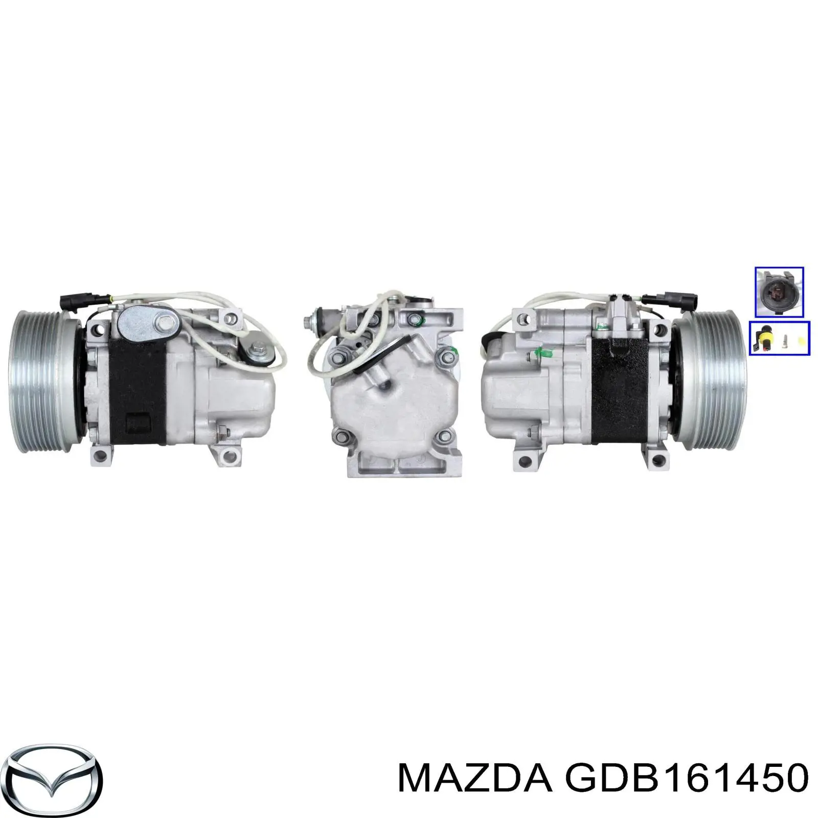 Компрессор кондиционера на mazda 3 хэтчбек (bl) (01.09 - 12.13) 2.2 mzr diesel r2aa