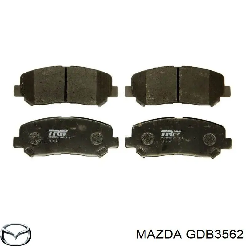 Передние тормозные колодки GDB3562 Mazda