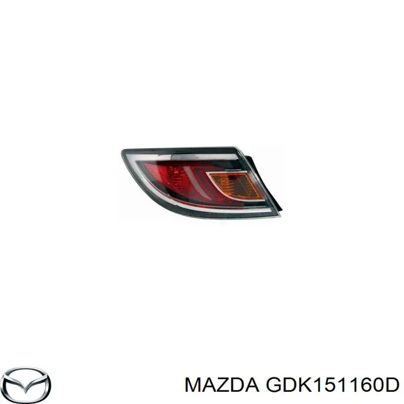 Фонарь задний левый внешний на Mazda 6 GH