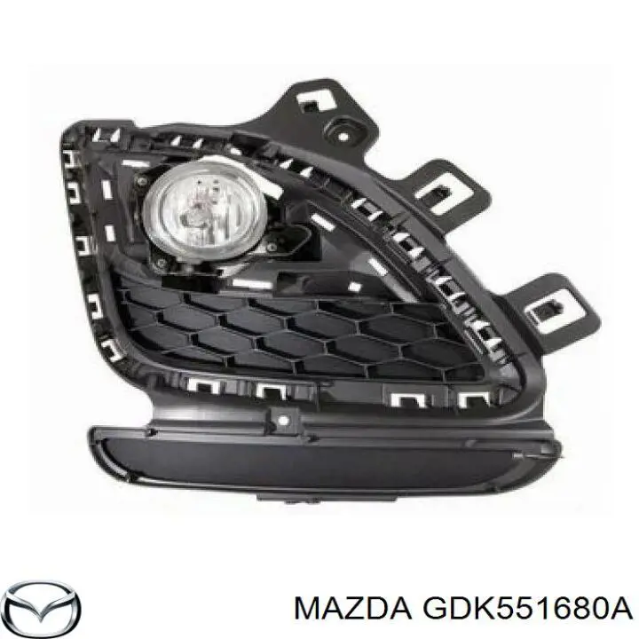 Фара противотуманная правая GDK551680A Mazda