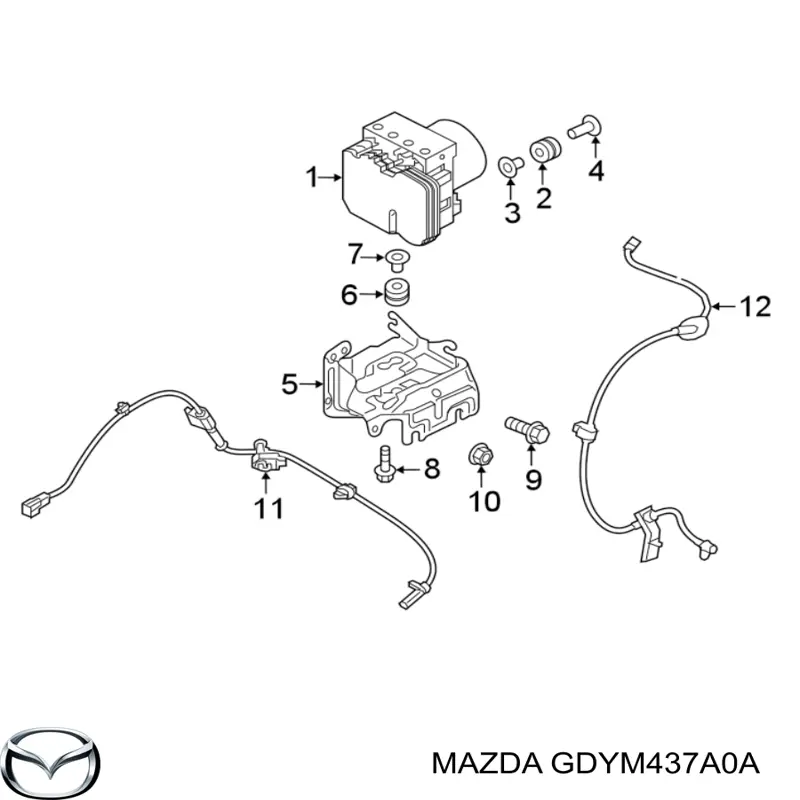  Блок управления АБС (ABS) гидравлический Mazda 6 