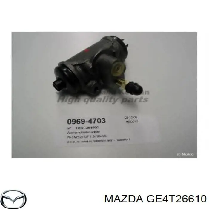 Рабочий тормозной цилиндр Mazda GE4T26610 цена, от 12.03 USD