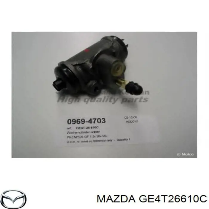 GE4T26610C Mazda цилиндр тормозной колесный рабочий задний