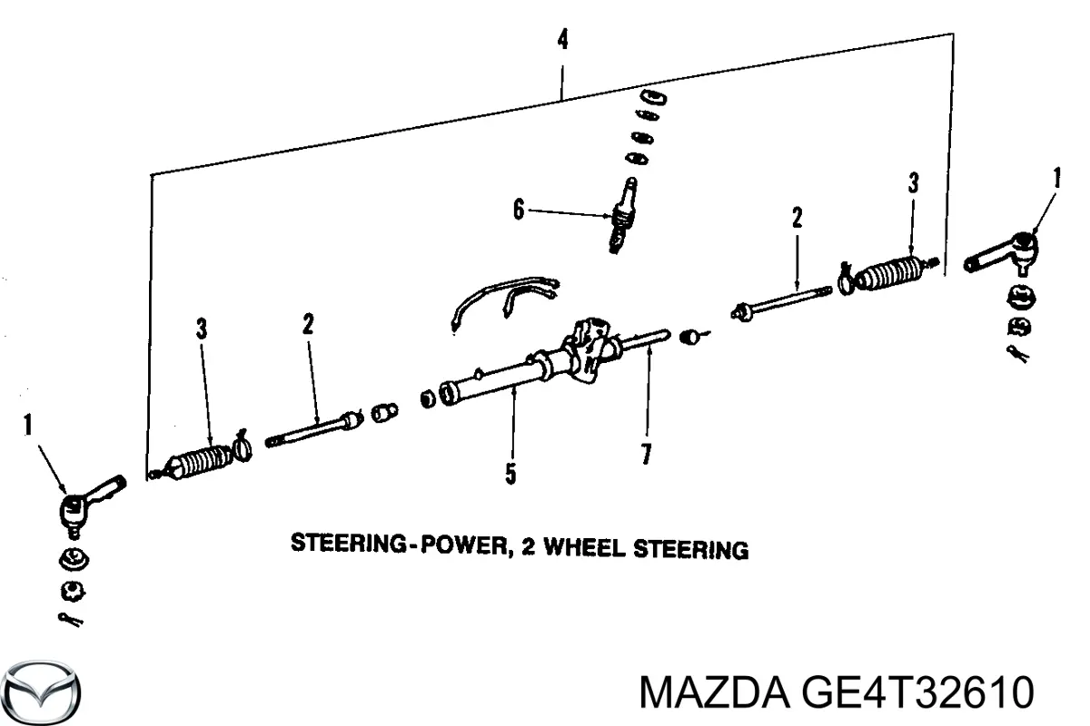 Ремкомплект насосу гідропідсилювача керма GE4T32610 Mazda