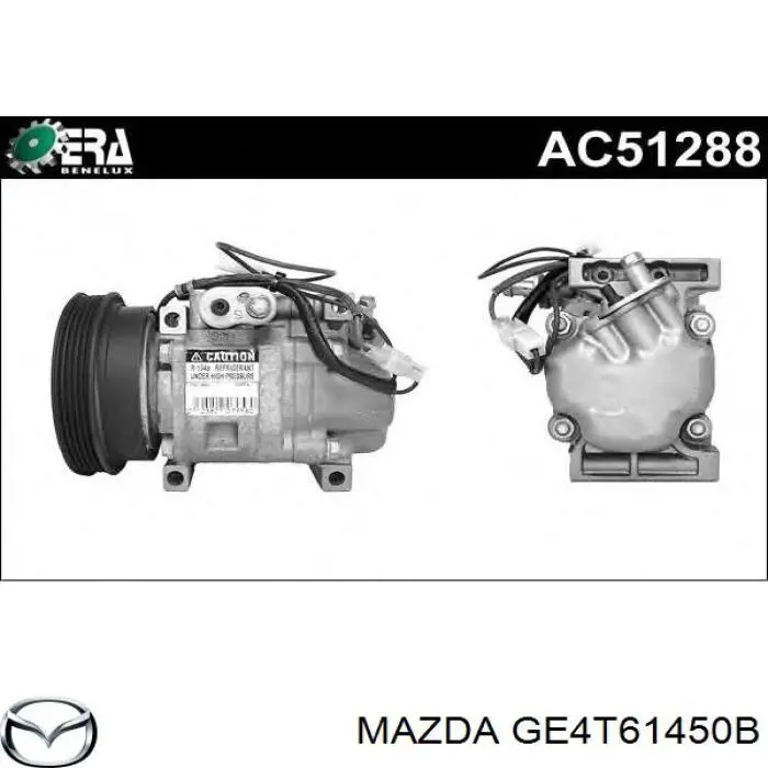 Компрессор системы кондиционирования Mazda GE4T61450B цена, от 56.43 USD