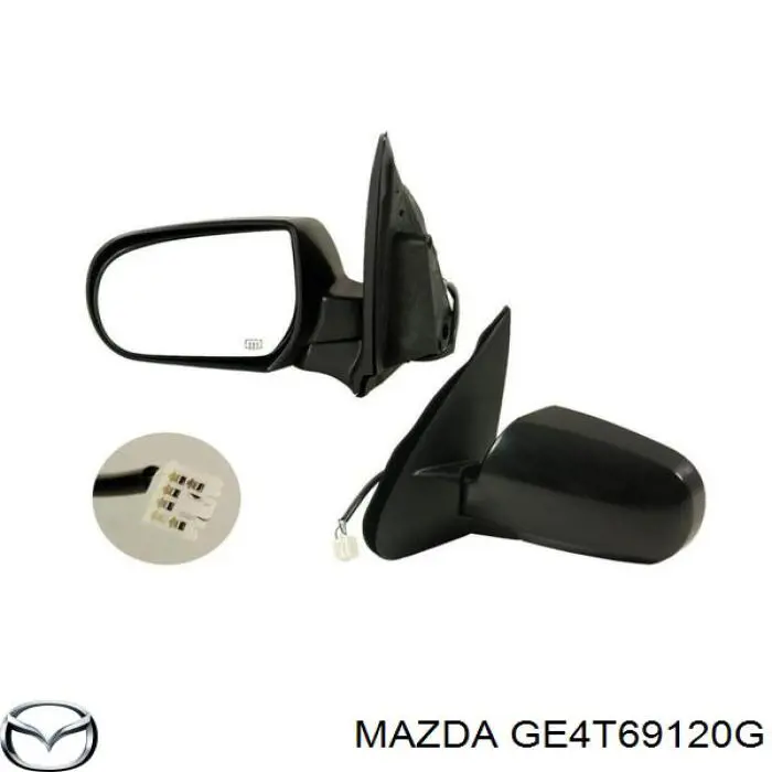  Правое зеркало Mazda 626 5