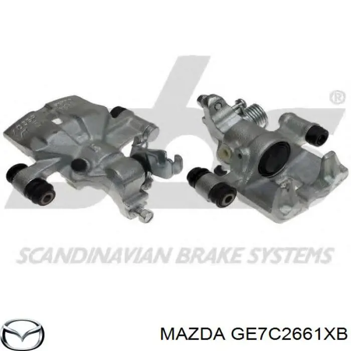 Pinza de freno trasero derecho GE7C2661XB Mazda