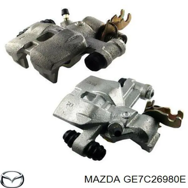 Pinza de freno trasero derecho GE7C26980E Mazda