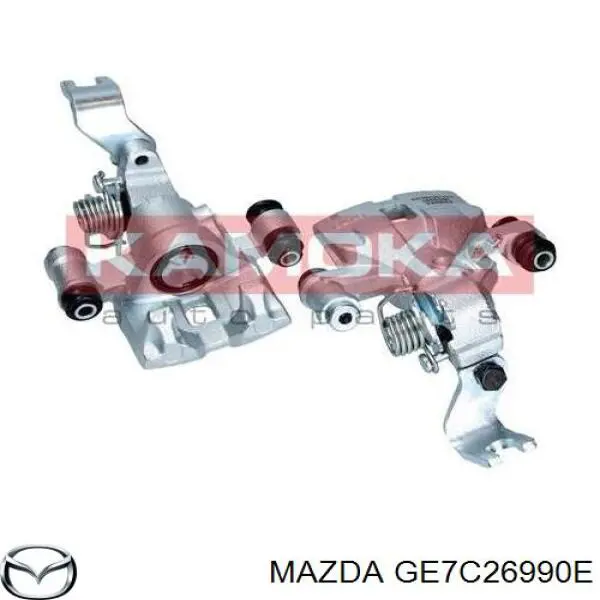 GE7C26990E Mazda суппорт тормозной задний левый