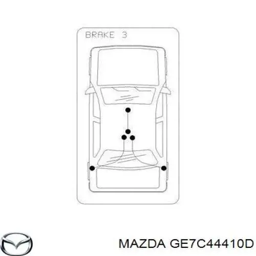 Трос стояночного тормоза задний правый Mazda GE7C44410D цена, от 22.60 USD