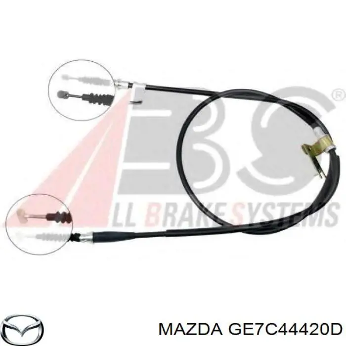 Cable de freno de mano trasero izquierdo GE7C44420D Mazda