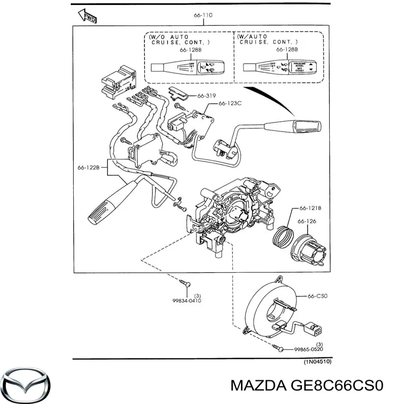 Шлейф руля N06666CS0 Mazda